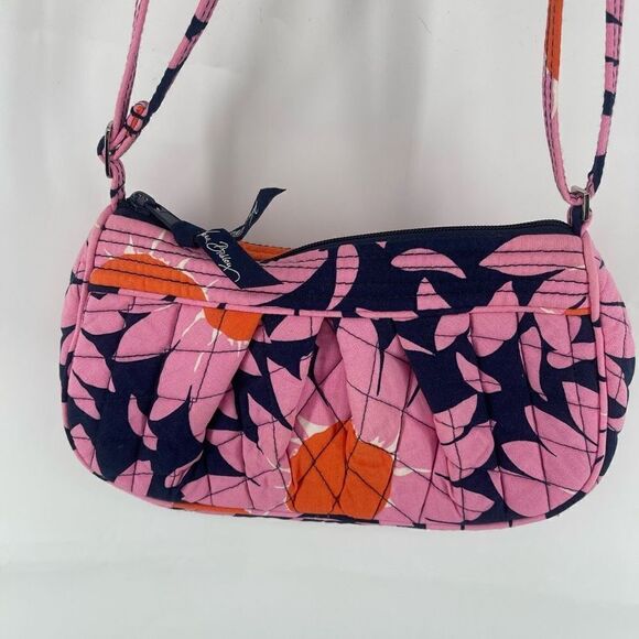 Vera Bradley Women's Shoulder Bag Loves Me Purse Mini Floral Quilted Pink - Picture 3 of 10